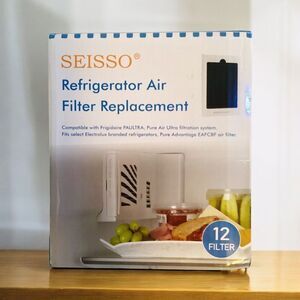 Refrigerator Air Filter Replacement - 12Pack, Carbon Activated Filter Compatible